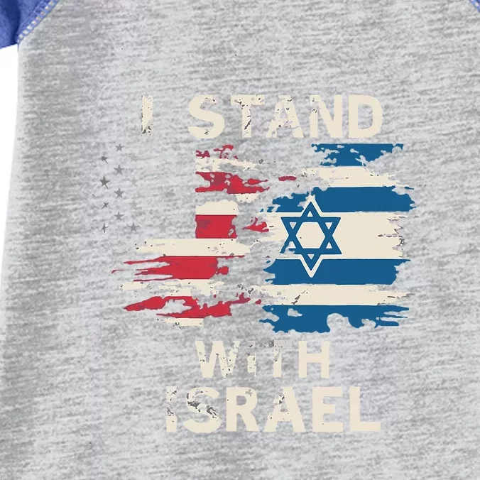 I Stand With Israel Patriotic Infant Baby Jersey Bodysuit