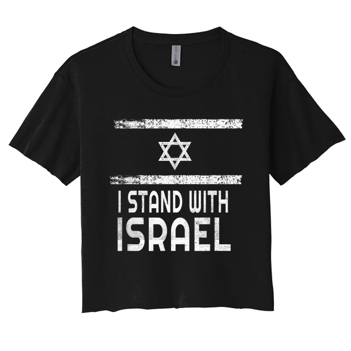 I Stand With Israel Women's Crop Top Tee