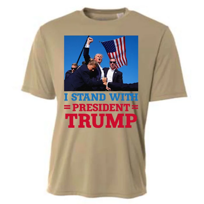 I Stand With President Trump After The Shooting At His Rally Cooling Performance Crew T-Shirt