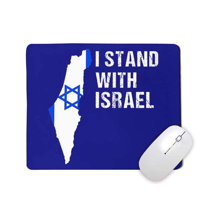 I Stand With Israel Jewish Gifts Heritage Israeli Flag Mousepad