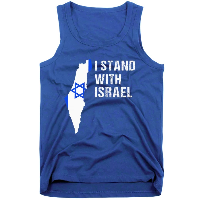 I Stand With Israel Jewish Gifts Heritage Israeli Flag Tank Top