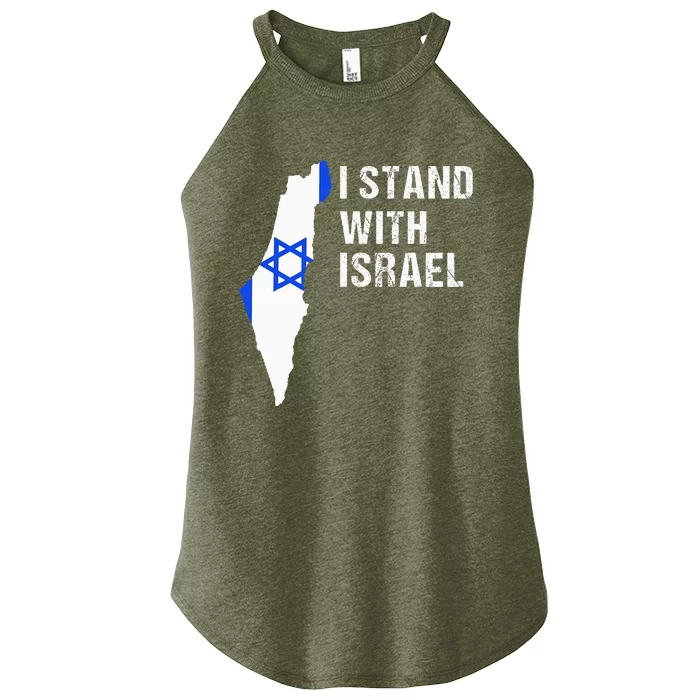 I Stand With Israel Jewish Gifts Heritage Israeli Flag Women’s Perfect Tri Rocker Tank