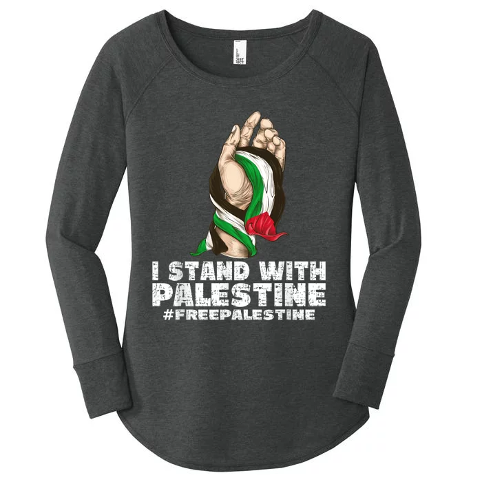 I Stand With Palestine For Their Freedom Free Palestine Women's Perfect Tri Tunic Long Sleeve Shirt