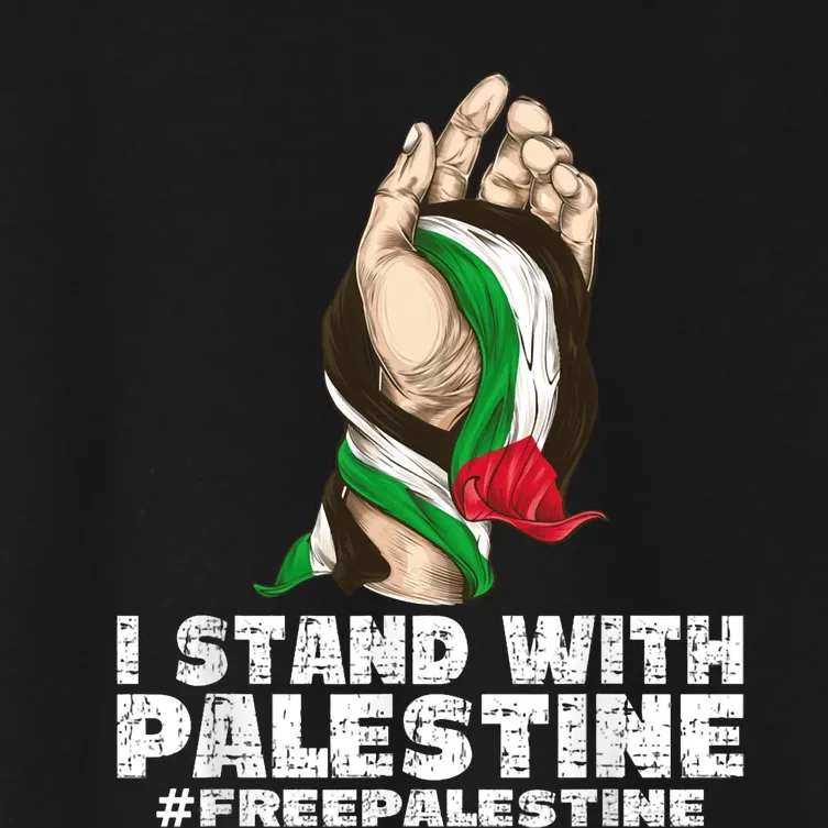 I Stand With Palestine For Their Freedom Free Palestine Women's Crop Top Tee