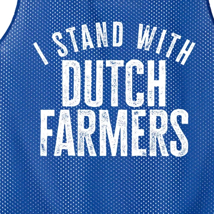 I Stand With Dutch Farmers Netherlands Protest Dutch Flag Gift Mesh Reversible Basketball Jersey Tank