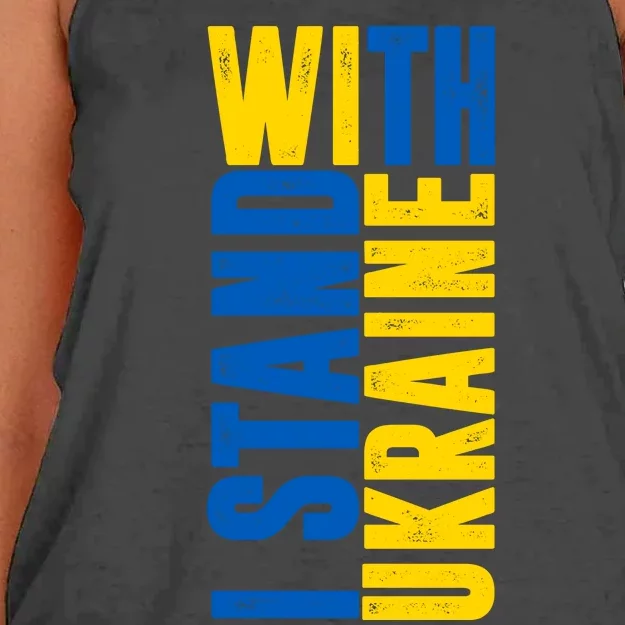 I Stand With Ukraine Women's Knotted Racerback Tank