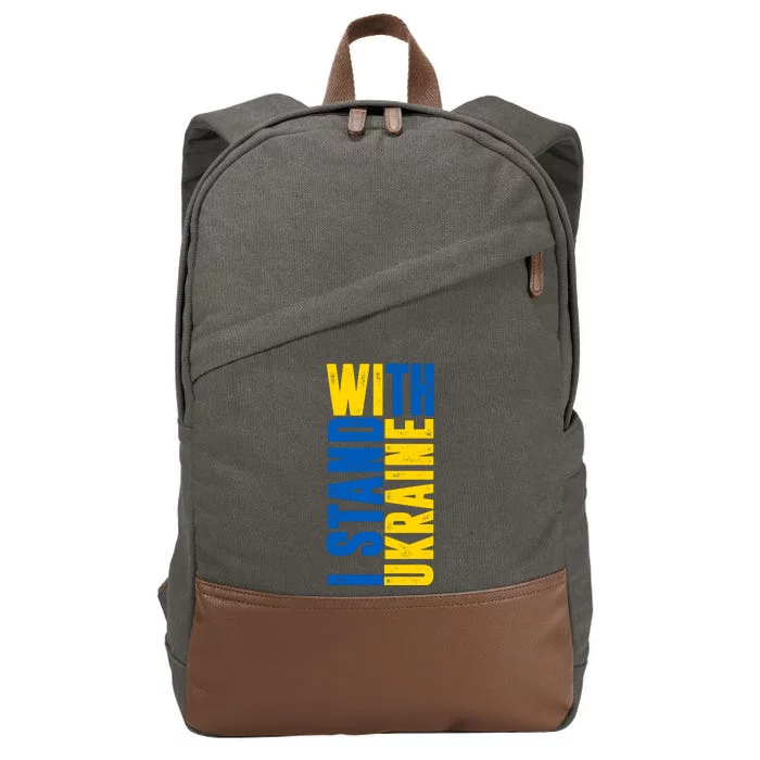 I Stand With Ukraine Cotton Canvas Backpack