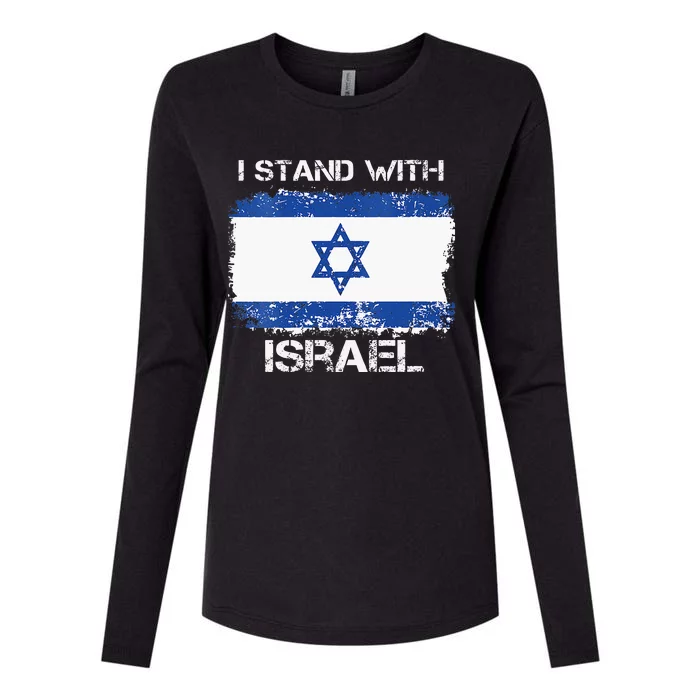 I Stand With Israel Support Israel Love Israeli Brotherhood Womens Cotton Relaxed Long Sleeve T-Shirt