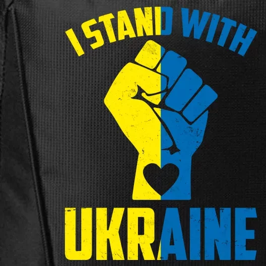 I Stand With Ukriane Protest Fist Support Ukaine City Backpack