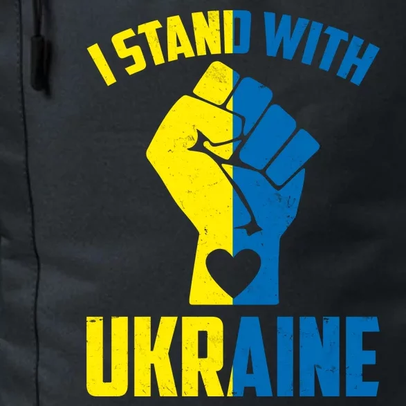 I Stand With Ukriane Protest Fist Support Ukaine Daily Commute Backpack