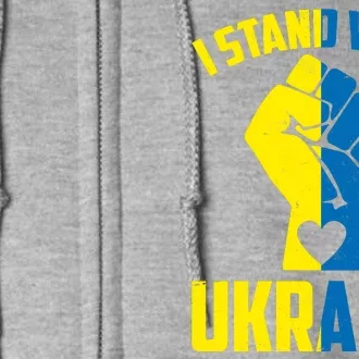 I Stand With Ukriane Protest Fist Support Ukaine Full Zip Hoodie