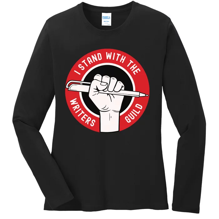 I Stand With The Writers Guild Of America WGA Ladies Long Sleeve Shirt