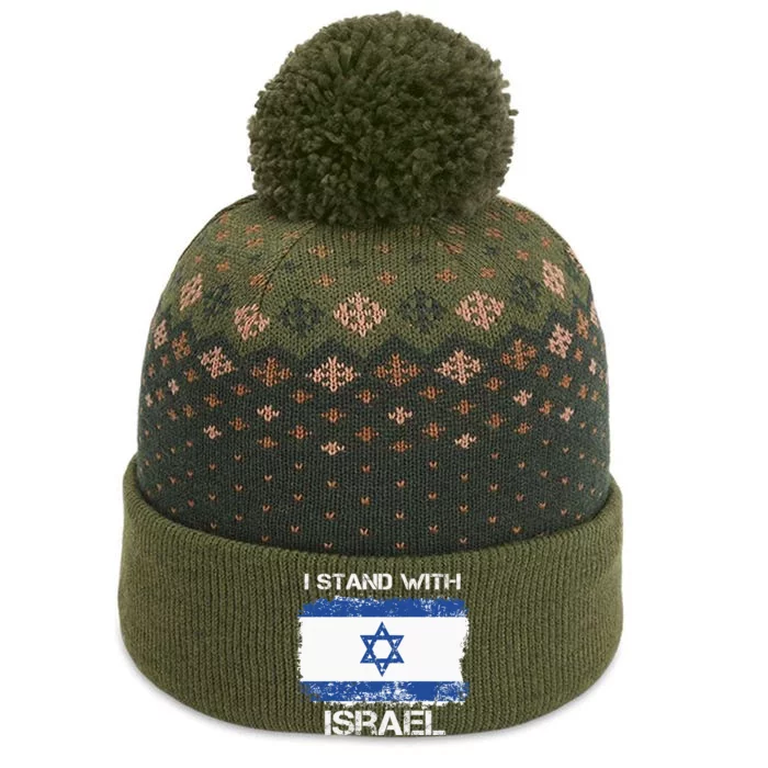 I Stand With Israel Support Israel Love Israeli Brotherhood The Baniff Cuffed Pom Beanie