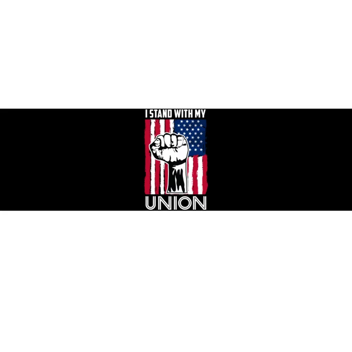 I Stand With My Union UAW On Strike Red United Auto Workers Bumper Sticker