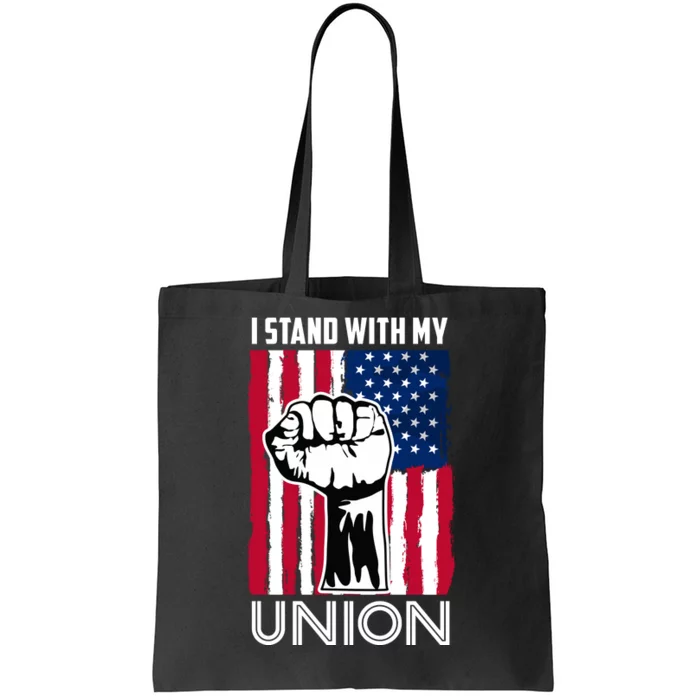 I Stand With My Union UAW On Strike Red United Auto Workers Tote Bag