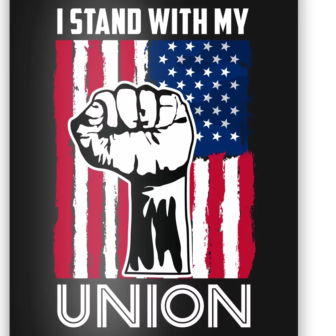 I Stand With My Union UAW On Strike Red United Auto Workers Poster