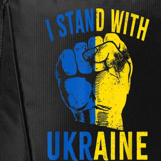 I Stand With Ukraine Flag Power Support Ukraine Gift City Backpack