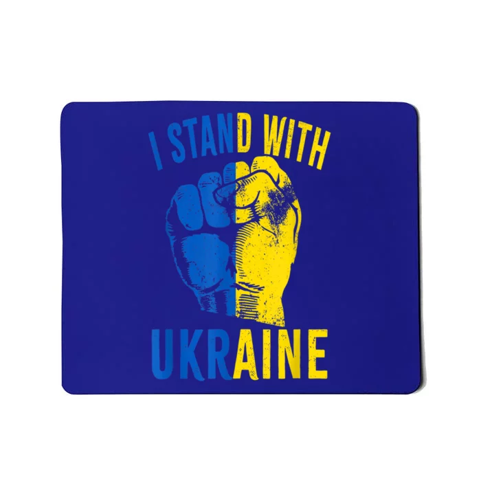 I Stand With Ukraine Flag Power Support Ukraine Gift Mousepad