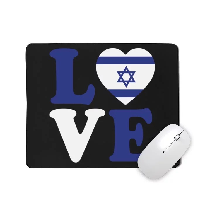 I Stand With Israel Heartfelt Support with Israel's Flag Mousepad