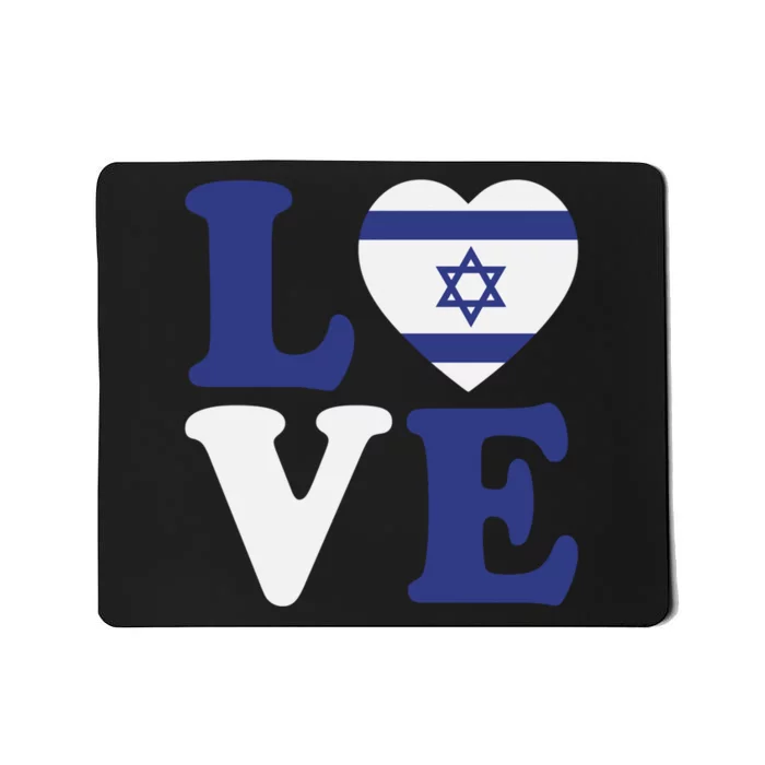 I Stand With Israel Heartfelt Support with Israel's Flag Mousepad