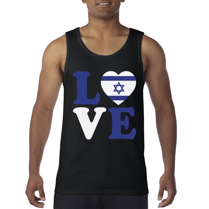 I Stand With Israel Heartfelt Support with Israel's Flag Tank Top