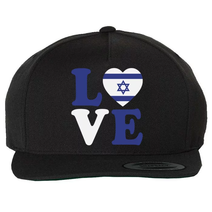 I Stand With Israel Heartfelt Support with Israel's Flag Wool Snapback Cap