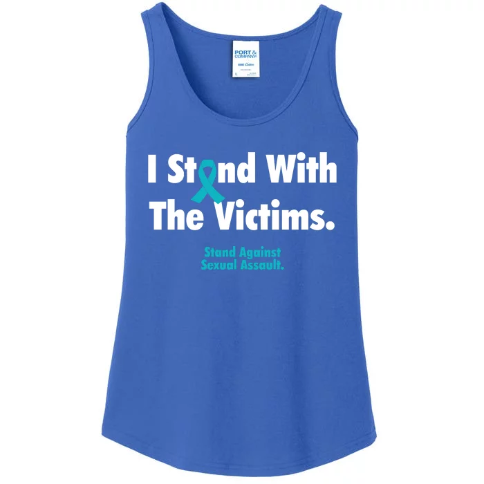 I Stand With The Victims Sexual Assault Awareness Gift Ladies Essential Tank