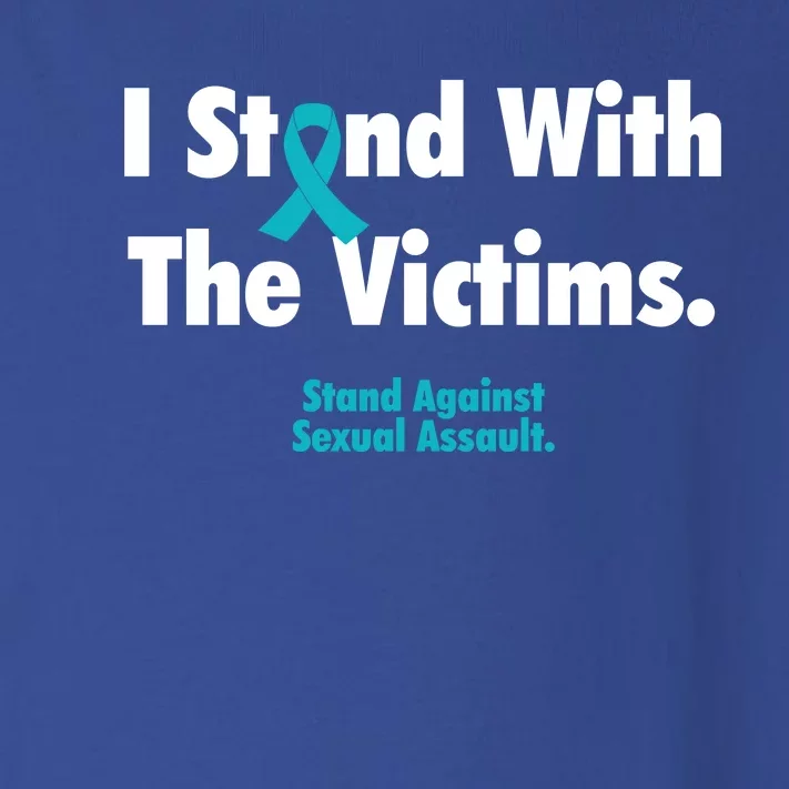 I Stand With The Victims Sexual Assault Awareness Gift Toddler Long Sleeve Shirt