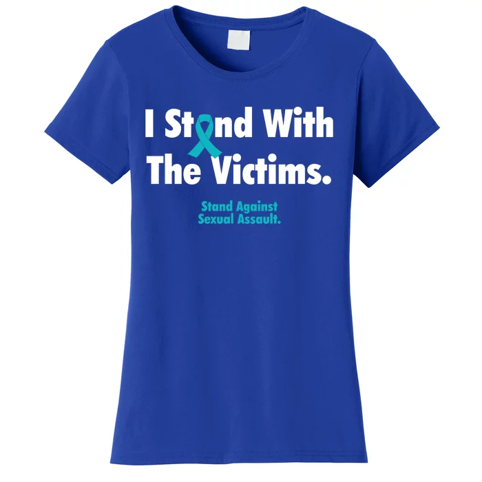 I Stand With The Victims Sexual Assault Awareness Gift Women's T-Shirt