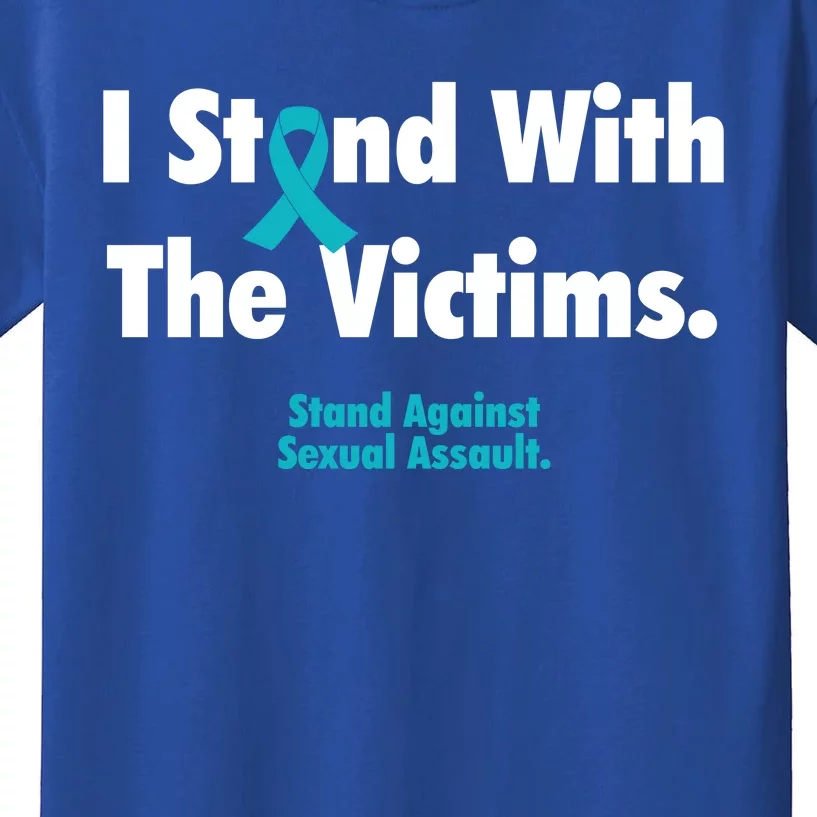 I Stand With The Victims Sexual Assault Awareness Gift Kids T-Shirt