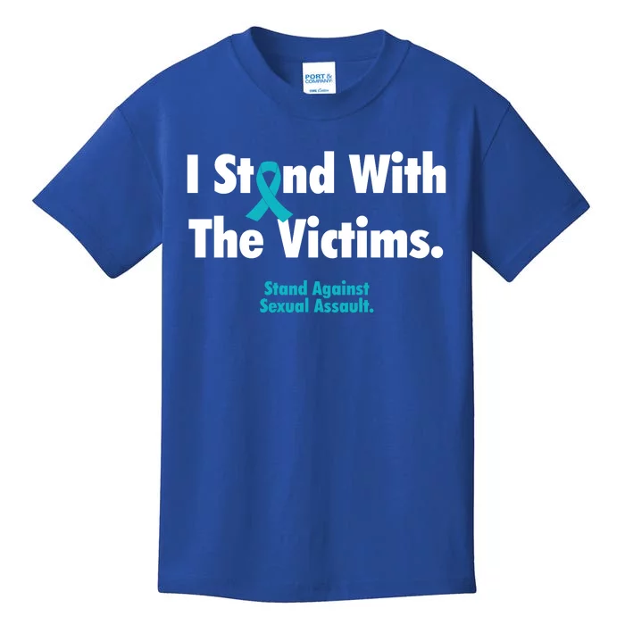 I Stand With The Victims Sexual Assault Awareness Gift Kids T-Shirt