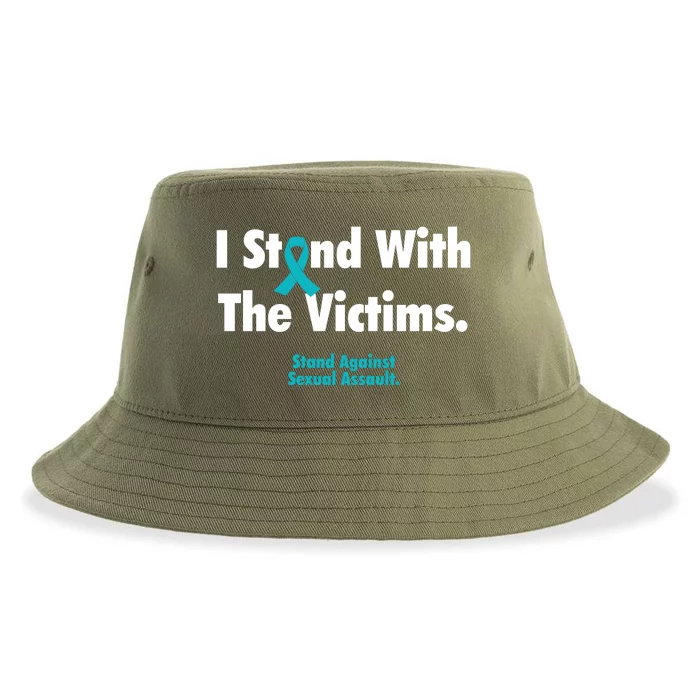 I Stand With The Victims Sexual Assault Awareness Gift Sustainable Bucket Hat