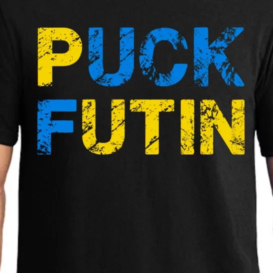 I Stand With Ukraine Puck Futin Support Pajama Set