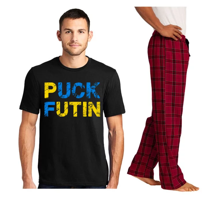 I Stand With Ukraine Puck Futin Support Pajama Set