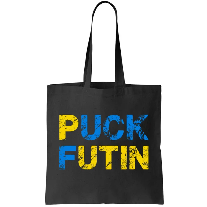 I Stand With Ukraine Puck Futin Support Tote Bag