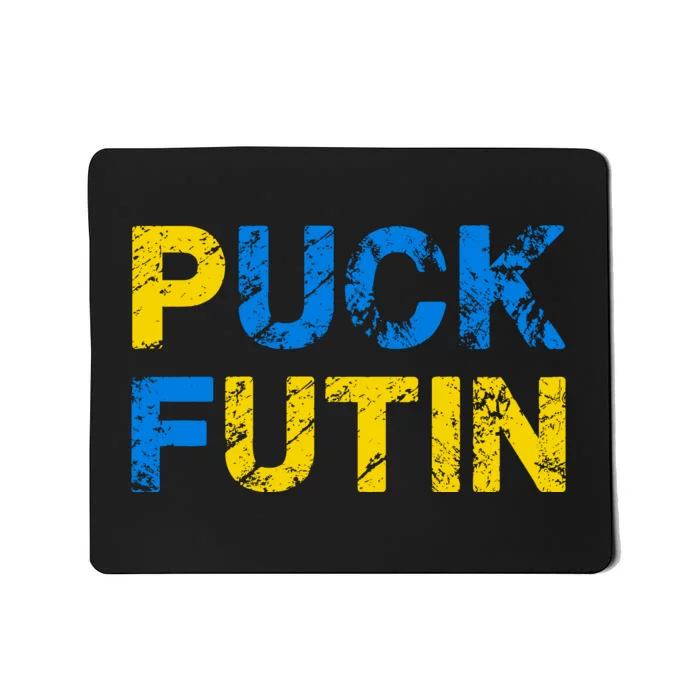 I Stand With Ukraine Puck Futin Support Mousepad