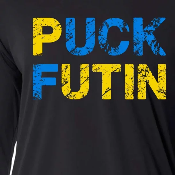 I Stand With Ukraine Puck Futin Support Cooling Performance Long Sleeve Crew