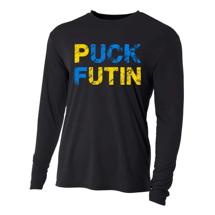 I Stand With Ukraine Puck Futin Support Cooling Performance Long Sleeve Crew