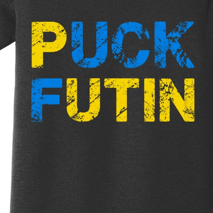 I Stand With Ukraine Puck Futin Support Baby Bodysuit