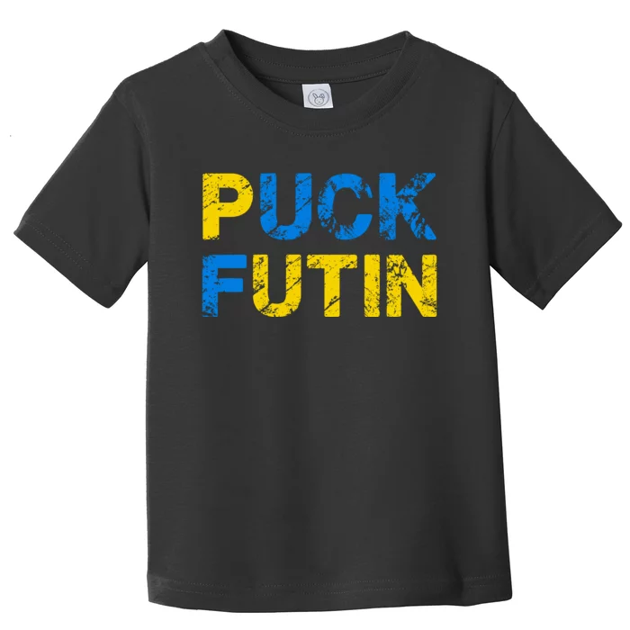 I Stand With Ukraine Puck Futin Support Toddler T-Shirt