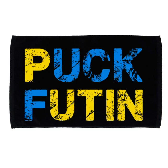 I Stand With Ukraine Puck Futin Support Microfiber Hand Towel