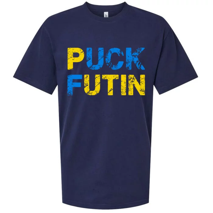 I Stand With Ukraine Puck Futin Support Sueded Cloud Jersey T-Shirt