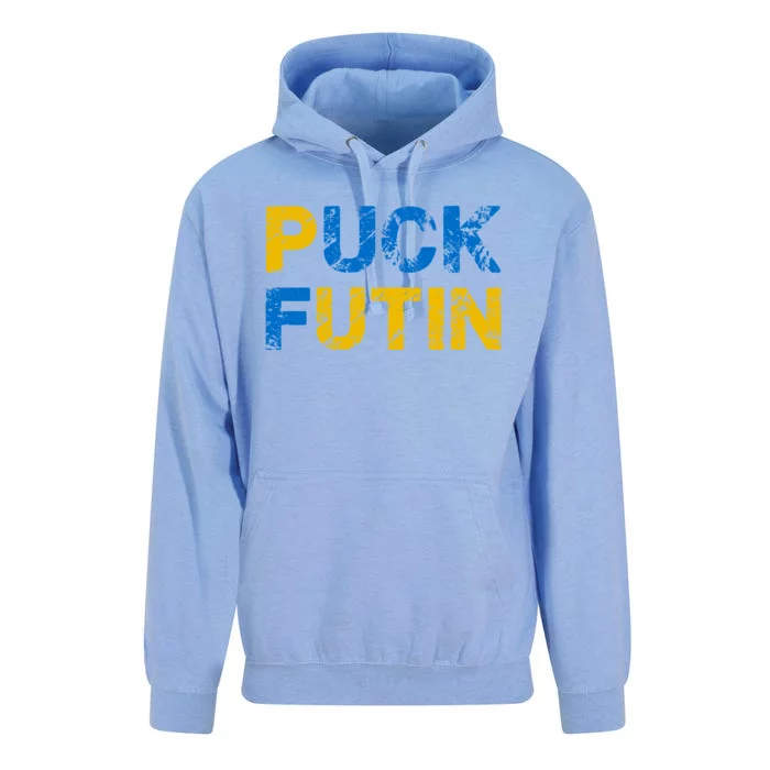 I Stand With Ukraine Puck Futin Support Unisex Surf Hoodie