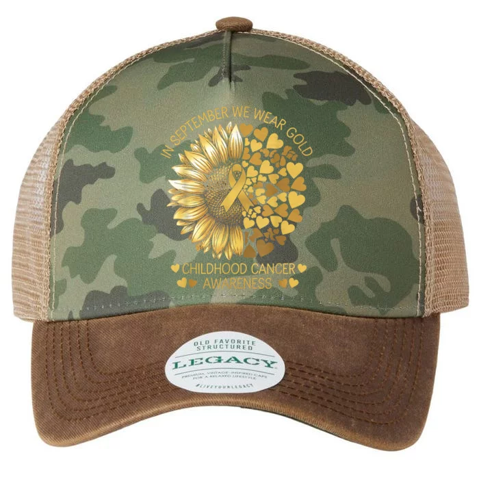 In September We Wear Gold Childhood Cancer Awareness Legacy Tie Dye Trucker Hat