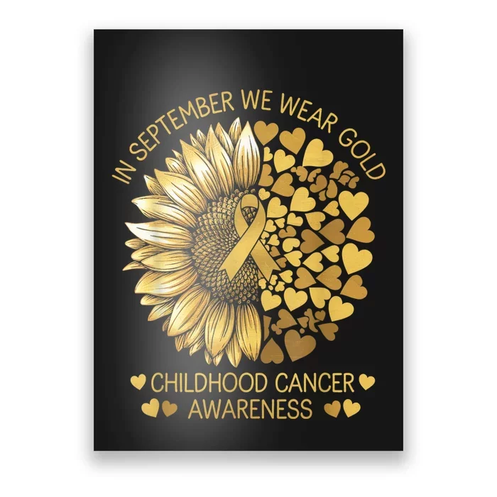 In September We Wear Gold Childhood Cancer Awareness Poster