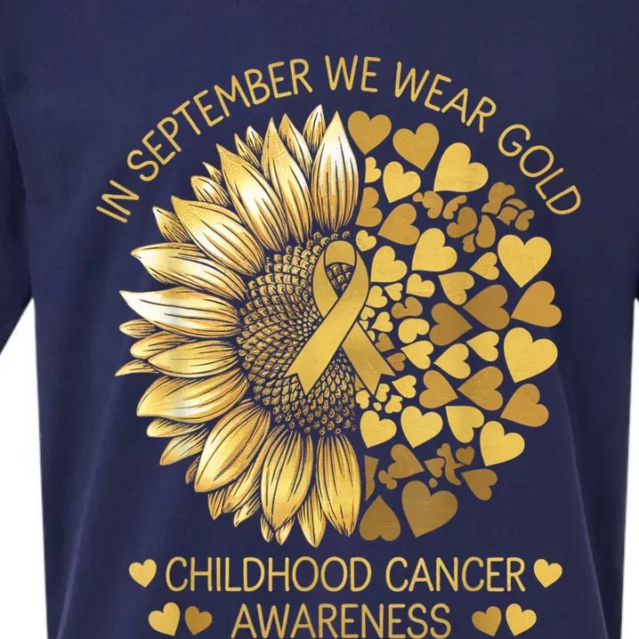 In September We Wear Gold Childhood Cancer Awareness Sueded Cloud Jersey T-Shirt