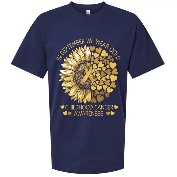 In September We Wear Gold Childhood Cancer Awareness Sueded Cloud Jersey T-Shirt