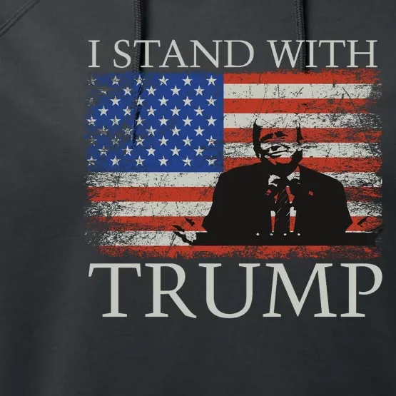 I Stand With Trump Free Trump Indictment Support Donald Trump Performance Fleece Hoodie