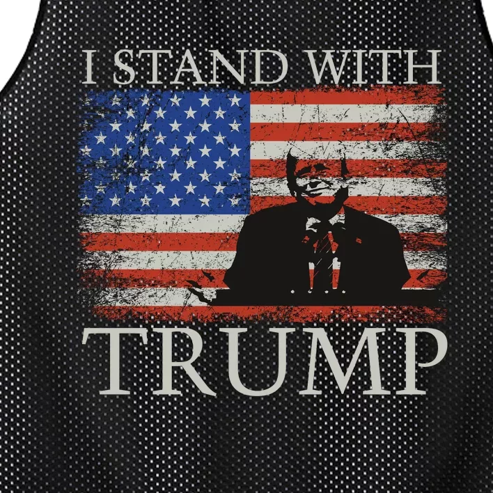 I Stand With Trump Free Trump Indictment Support Donald Trump Mesh Reversible Basketball Jersey Tank