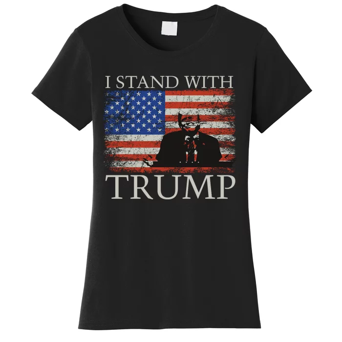 I Stand With Trump Free Trump Indictment Support Donald Trump Women's T-Shirt